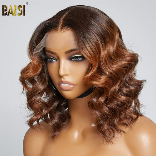 hairbs $100 wig BAISI Elegant Brown Ombre Wavy Wig