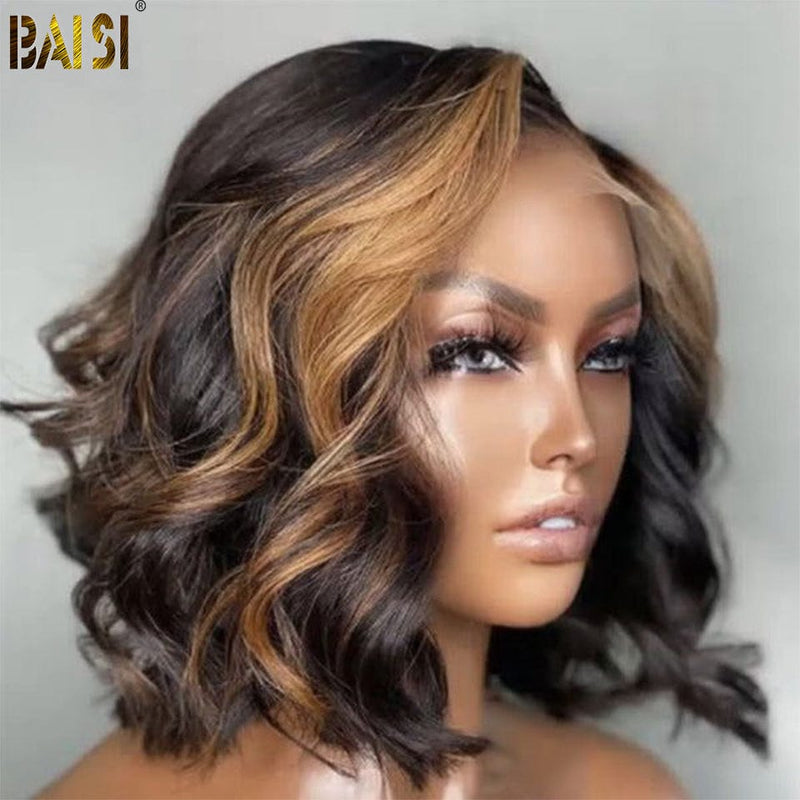 hairbs $100 wig BAISI Mix Blonde Color Wavy Closure Wig