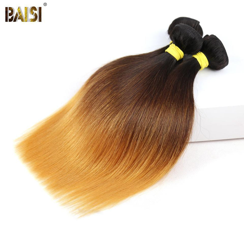 BAISI 10A Ombre Straight Hair 1b/4#/27# - BAISI HAIR