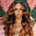hairbs $199 wig BAISI 10A 24 inch 5x5 Wavy Color Wig