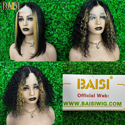 hairbs BOB Wig BAISI Highlight Honey Blonde Bob Wig