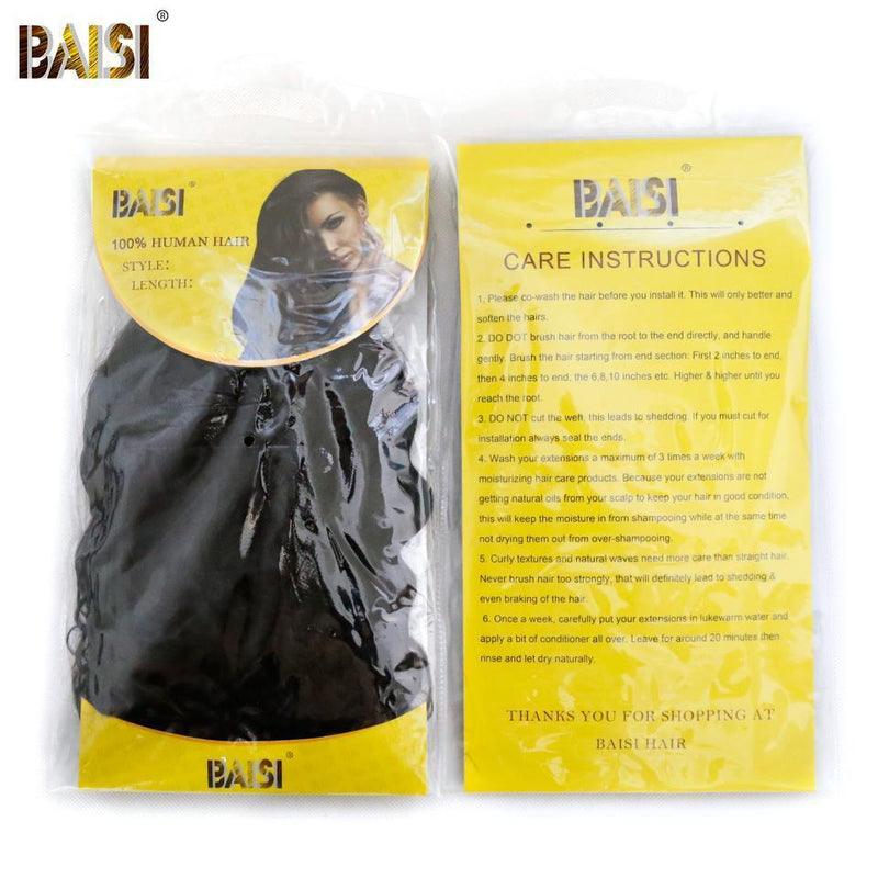 BAISI Water Wave,4 Bundles with Closure,50 Grams/Bundle - BAISI HAIR