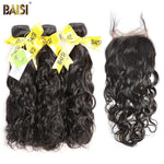 BAISI 10A Brazilian Water Wave bundles with Closure/Frontal Deal - BAISI HAIR