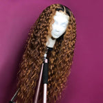 BAISI Deep Wave Wig Color 30# With Dark Roots Pre Plucked - BAISI HAIR