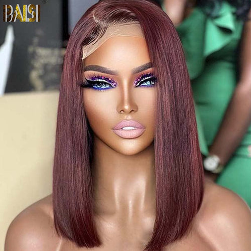 hairbs Customized Wig BAISI Reddish Brown Straight bob wig