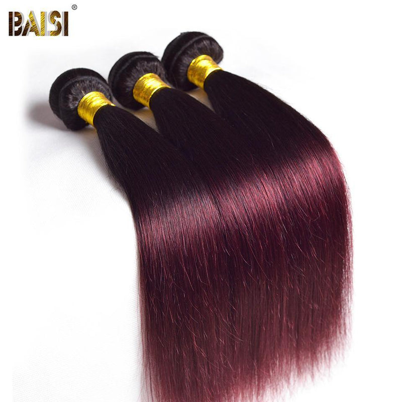 BAISI 10A 1B99J# Straight Bundles with Closure/Frontal Deal - BAISI HAIR
