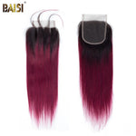 BAISI 10A 1B99J# Straight Bundles with Closure/Frontal Deal - BAISI HAIR