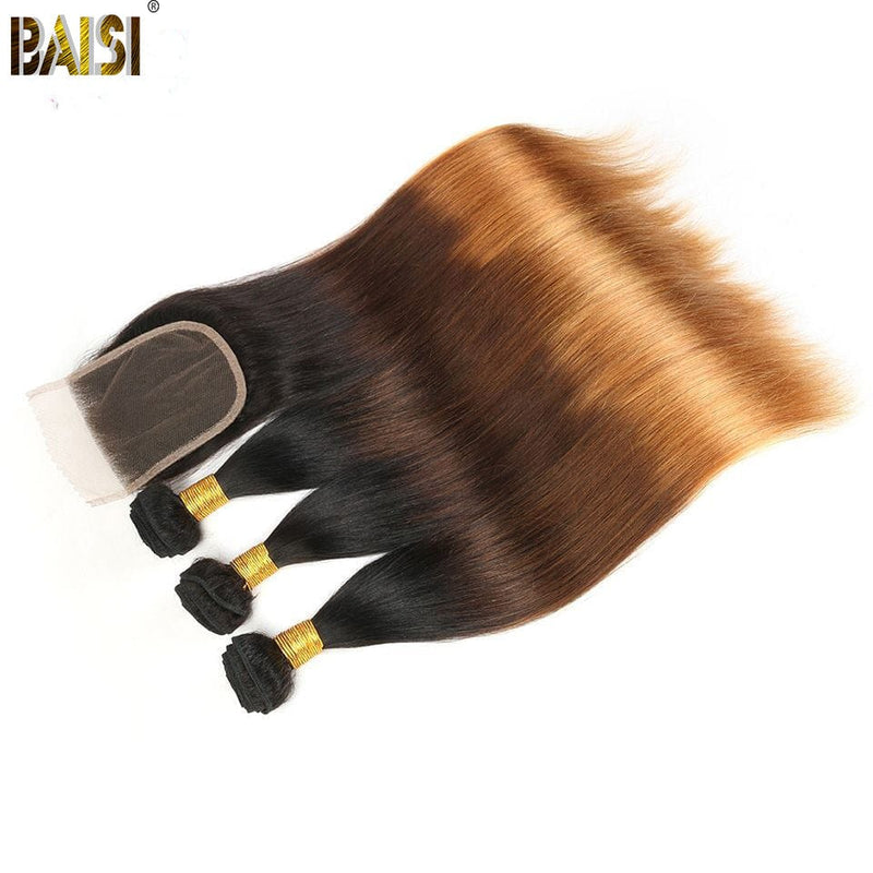 hairbs Eurasian Bundles With Closure Frontal BAISI  1b/4/27 Straight Bundles with Closure / Frontal