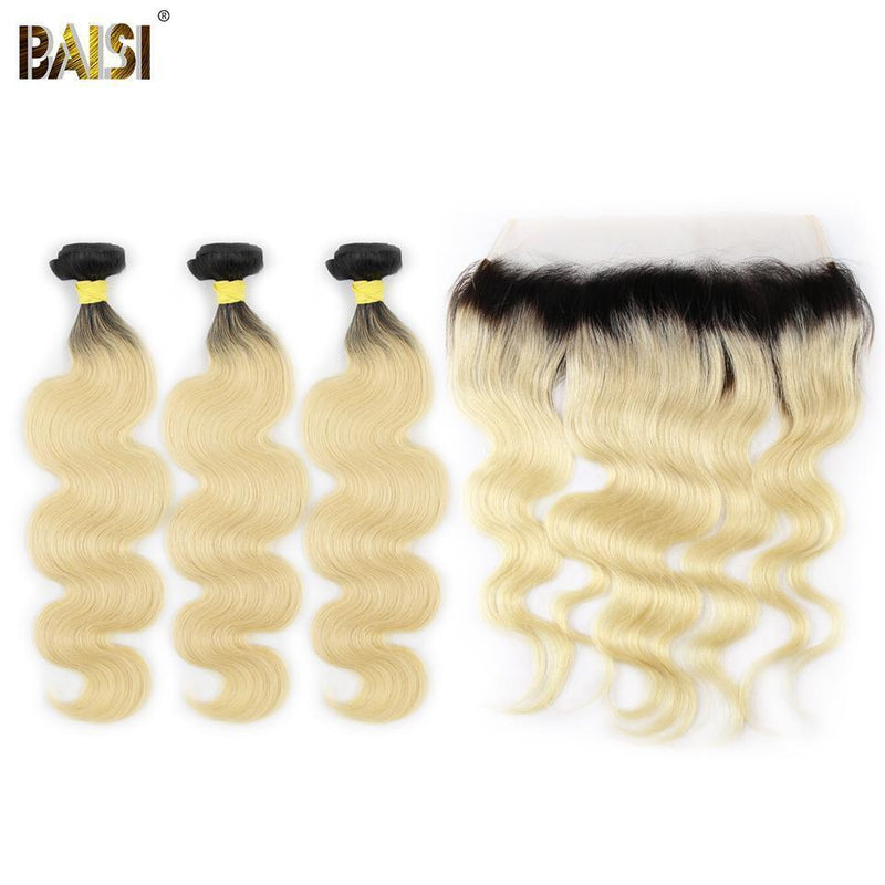 BAISI 1B/613# Eurasian Body Wave Blonde Bundles with Frontal - BAISI HAIR