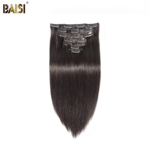 hairbs Hair Extensions 14 BAISI Straight Clip Ins Hair Extensions 7 Pcs And 120g/Set