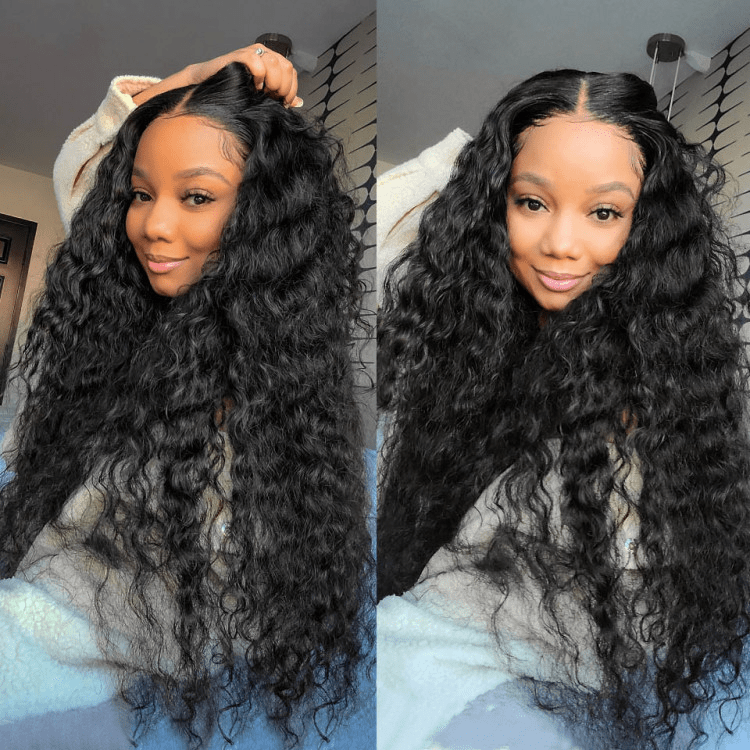 hairbs Lace Wig BAISI Bleached Knots Deep Wave Wig Pre plucked
