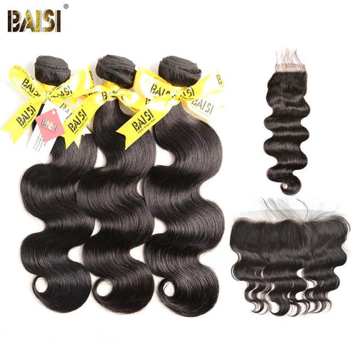 BAISI 10A Hair Body Wave Bundles with Closure/Frontal - BAISI HAIR